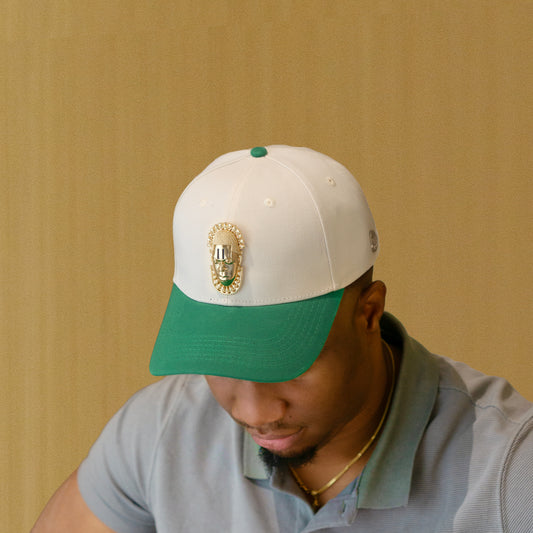 Queen Idia Cream/Green Snapback