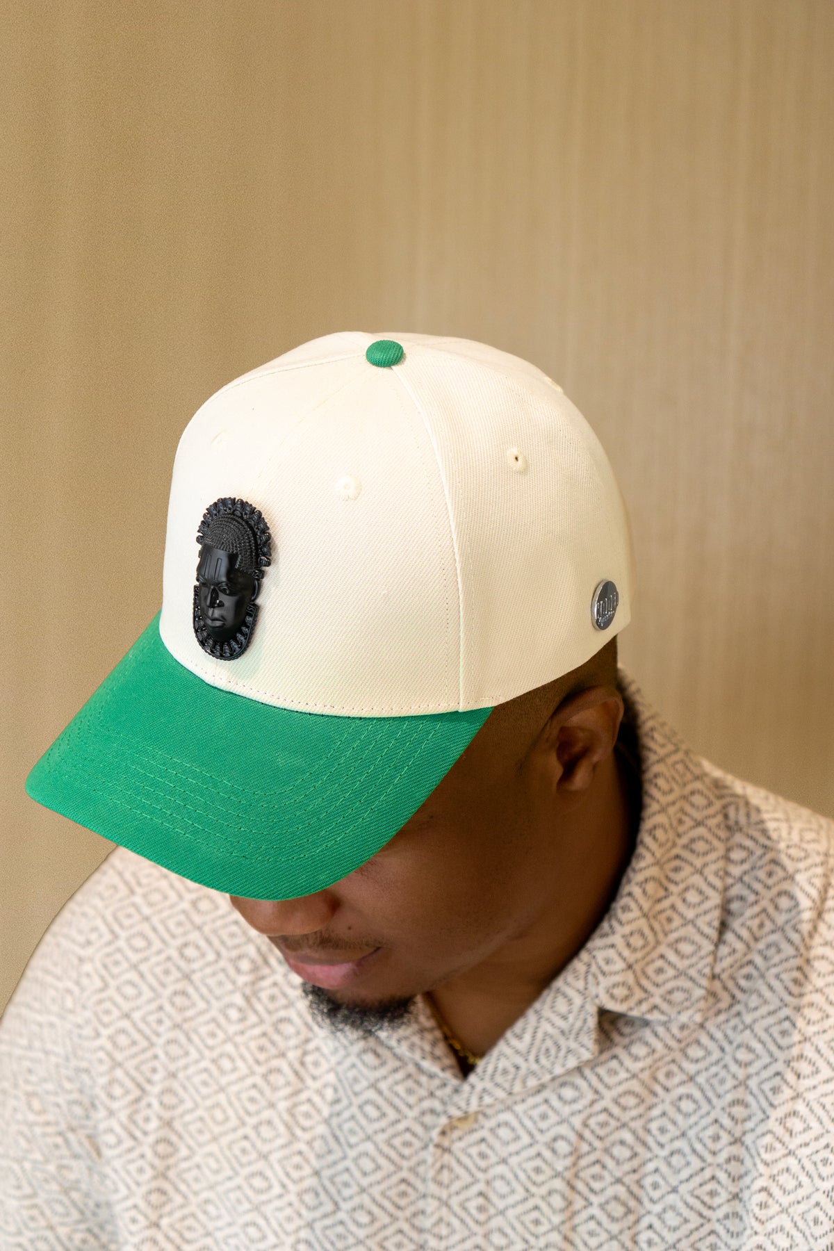 Queen Idia Cream/Green Snapback