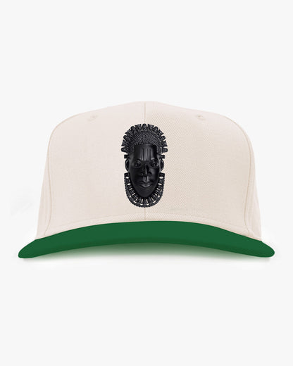 Queen Idia Cream/Green Snapback