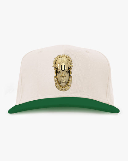 Queen Idia Cream/Green Snapback