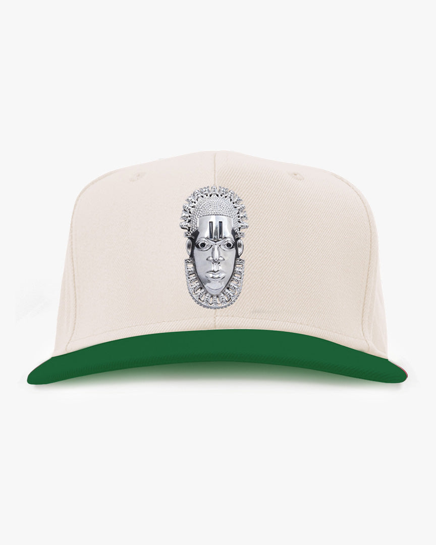 Queen Idia Cream/Green Snapback
